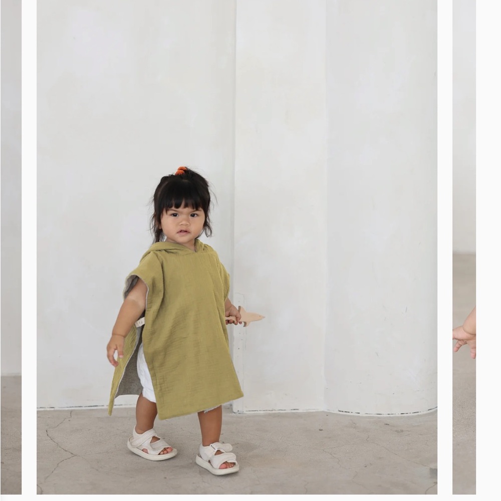 💛 Reversible Kids Beach Coverup Big Little Universe Kids Dijon Yellow Hooded NEW